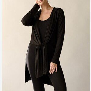 NEW Studio Ko Black Front Tie Cardigan Size L